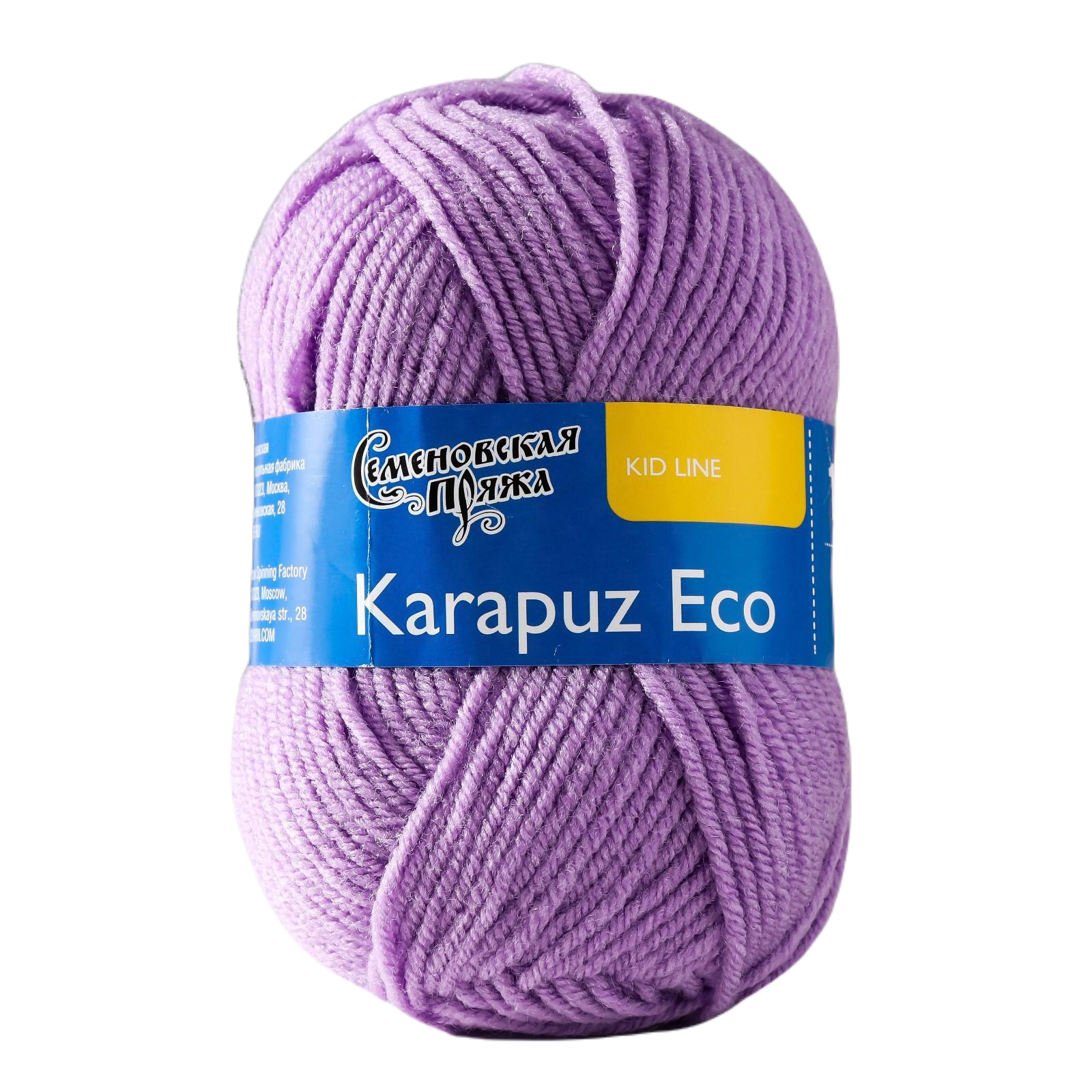 

Пряжа Karapuz Eco (КарапузЭко) 90% акрил, 10% капрон 125м/50гр св.сиренев (123), Пряжа для вязания "Карапуз ЭКО"