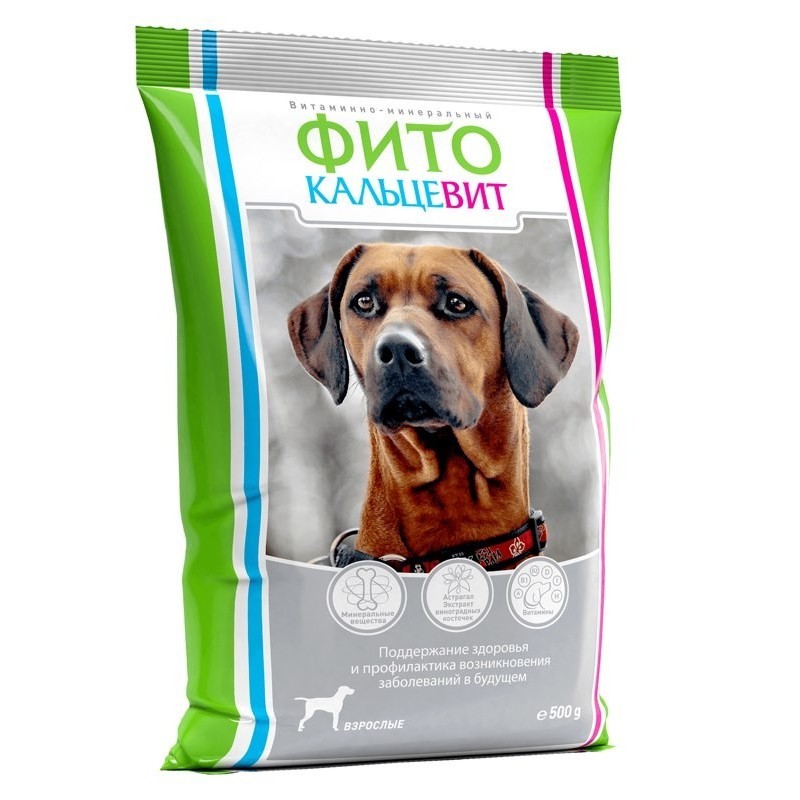 Витаминно-минеральный функциональный корм собак Биофармтокс Фитокальцевит, 500 г