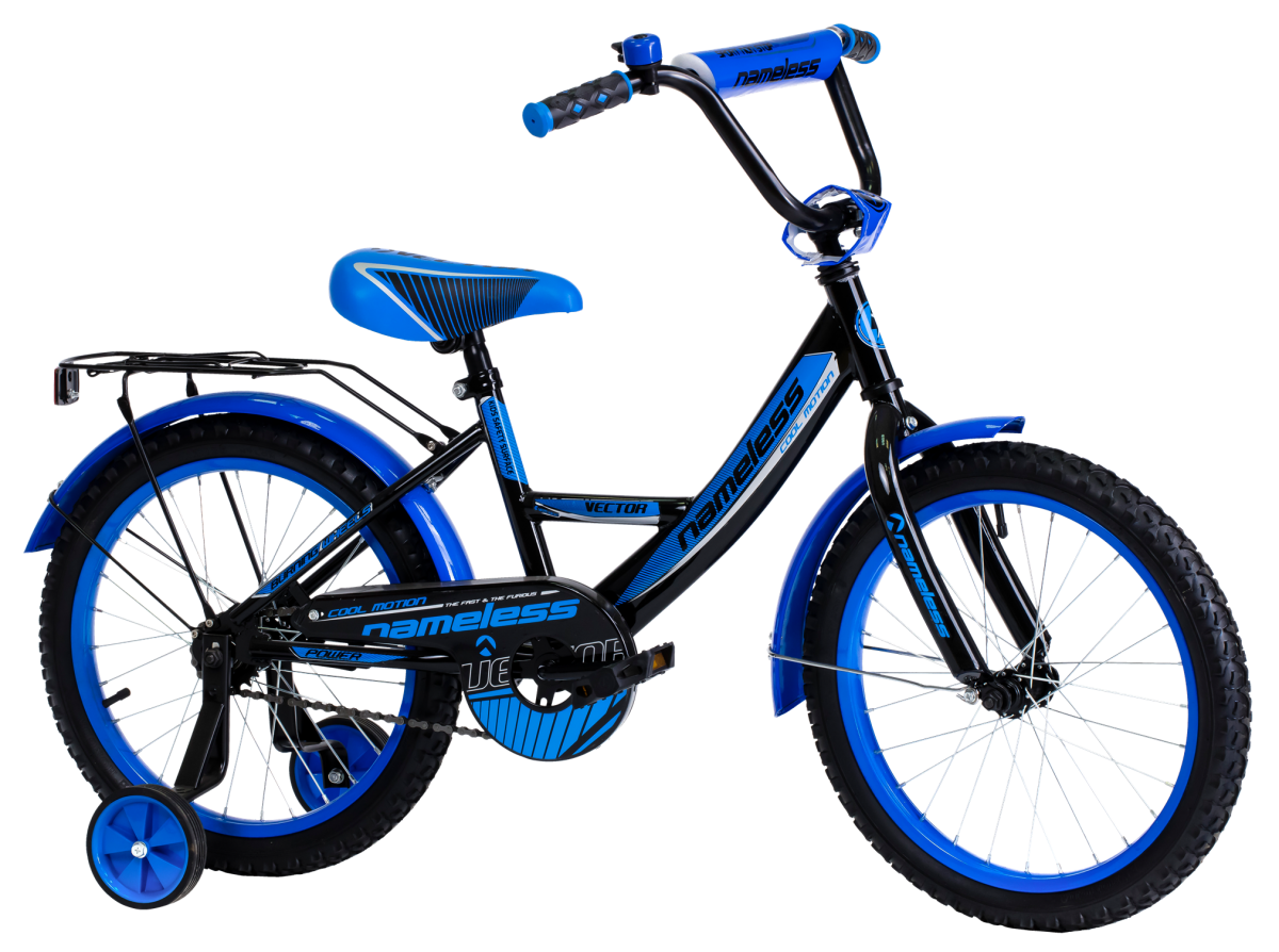 Велосипед 18 Nameless VECTOR черный/голубой 18V1BB