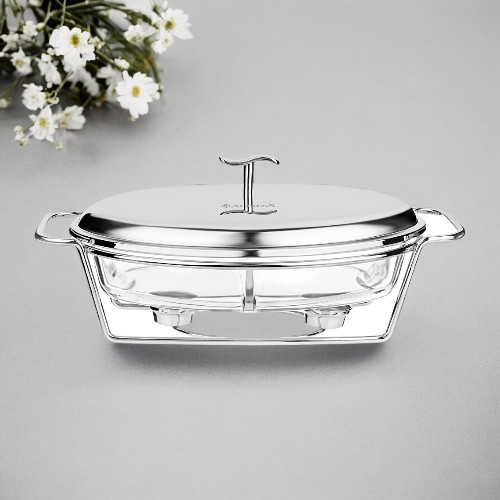 

Мармит Agness с крышкой, жаропрочное стекло, 4,6 л, Серебристый;прозрачный, silver