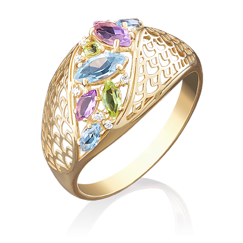 

Кольцо из золота р. , PLATINA jewelry 01-4918-00-248-1130-46, топаз, 01-4918-00-248-1130-46