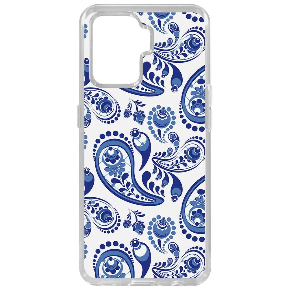 

Чехол-накладка Krutoff Clear Case Гжель для Oppo Reno5 Lite, Прозрачный