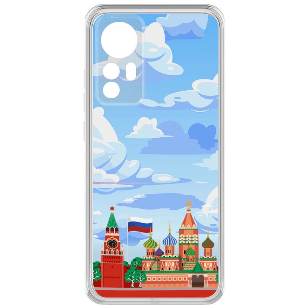 

Чехол-накладка Krutoff Clear Case Красная Площадь для Xiaomi 12, Прозрачный