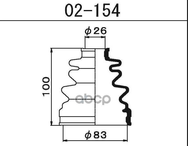 

Пыльник Шруса Внутреннего 02-154 Nsin0006388158 1-56 (Maruichi) арт. 02154