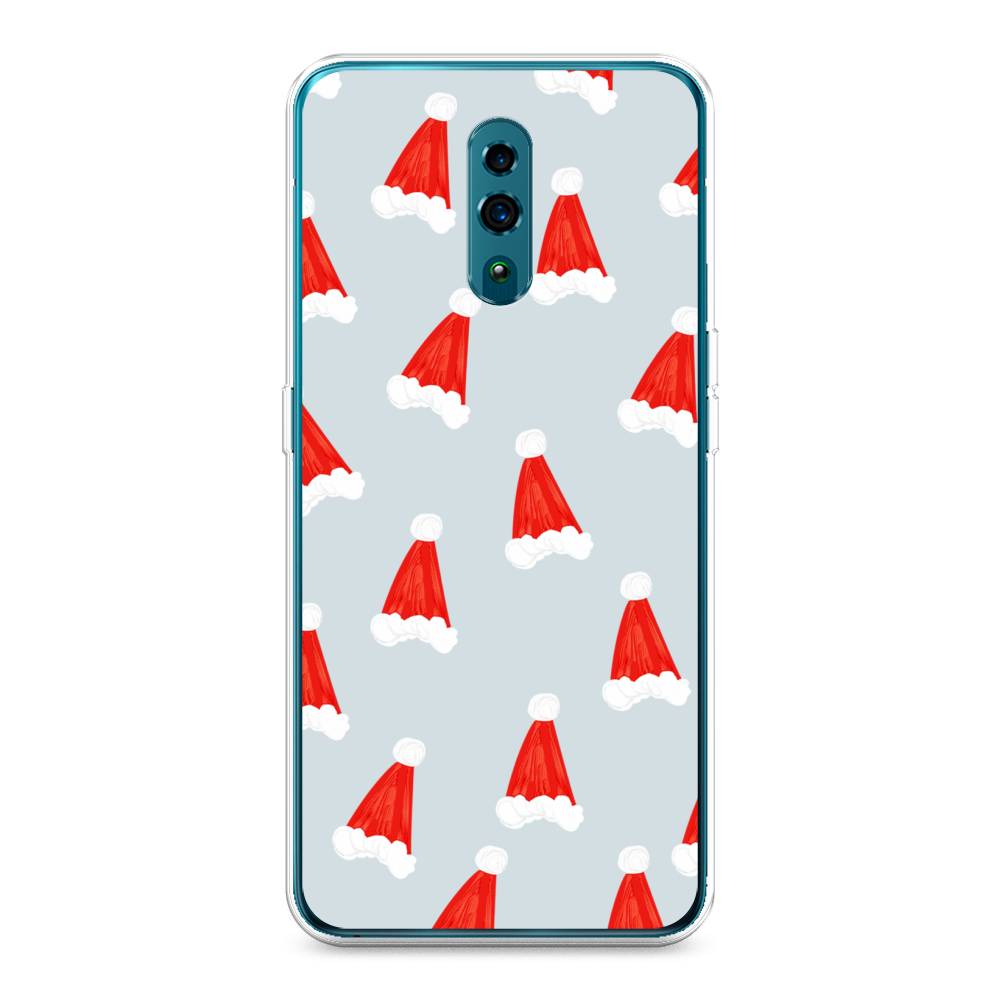 

Чехол для Oppo Reno "Новогодние шапочки", Белый;красный;серый, 250750-5