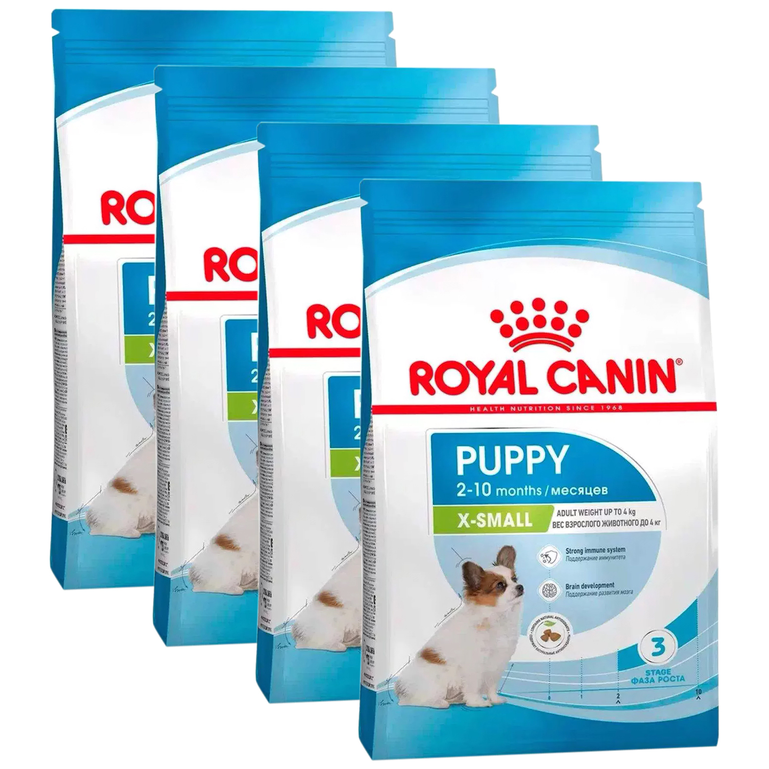 

Сухой корм для щенков ROYAL CANIN X-SMALL PUPPY, для маленьких пород, 4шт по 3кг