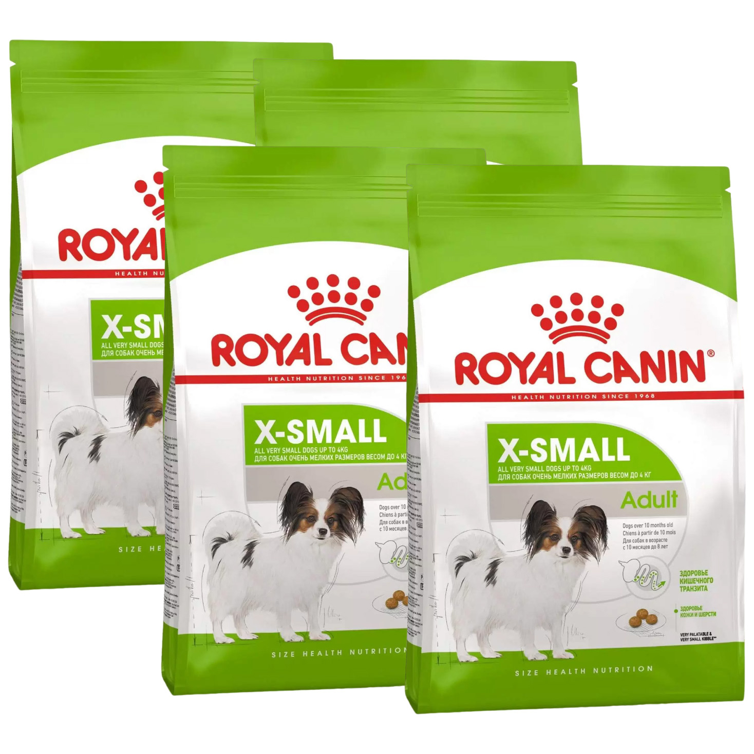 

Сухой корм для собак ROYAL CANIN X-SMALL ADULT, для маленьких пород, 4шт по 3кг