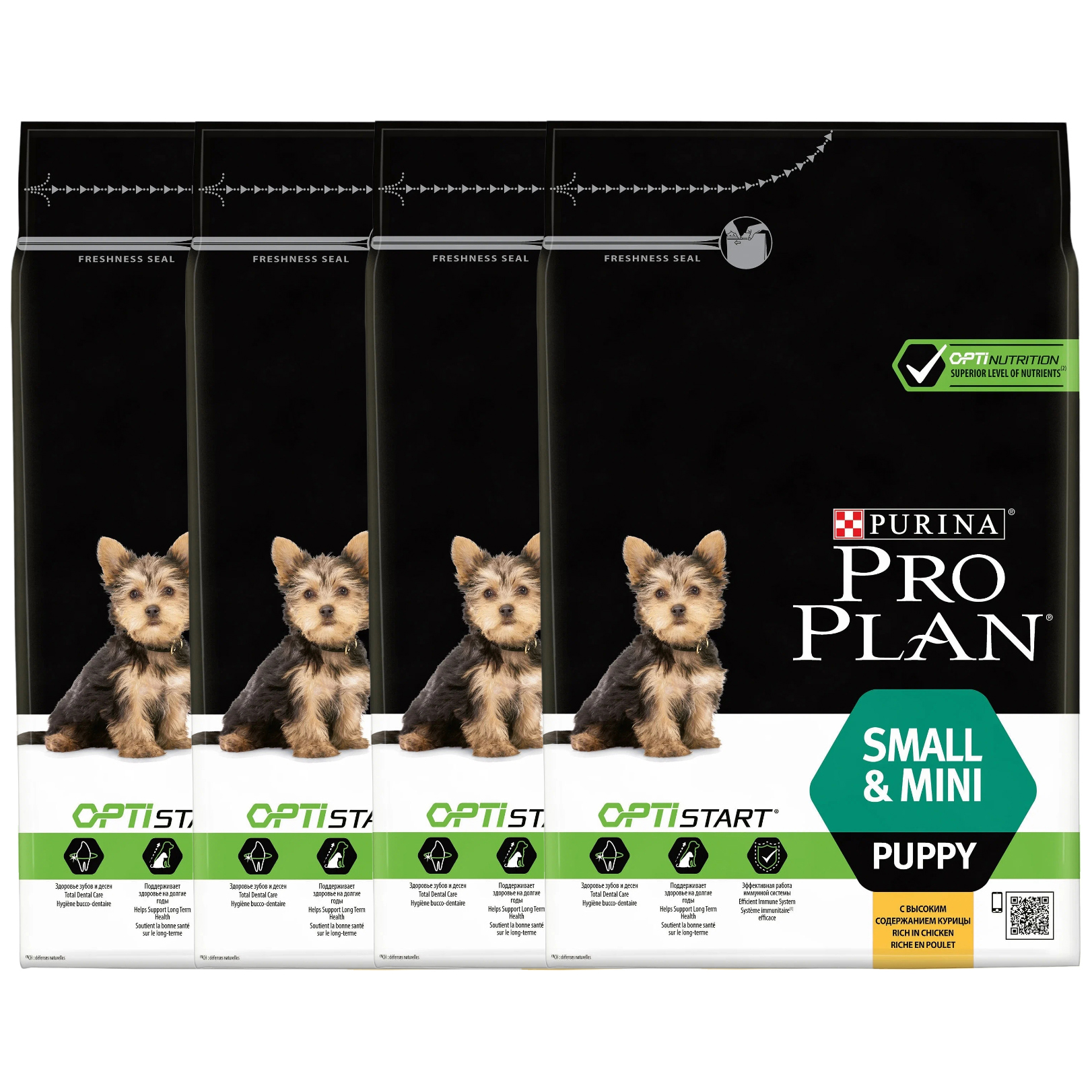 

Сухой корм для щенков PRO PLAN OPTISTART PUPPY SMALL & MINI с курицей и рисом, 4шт по 3кг