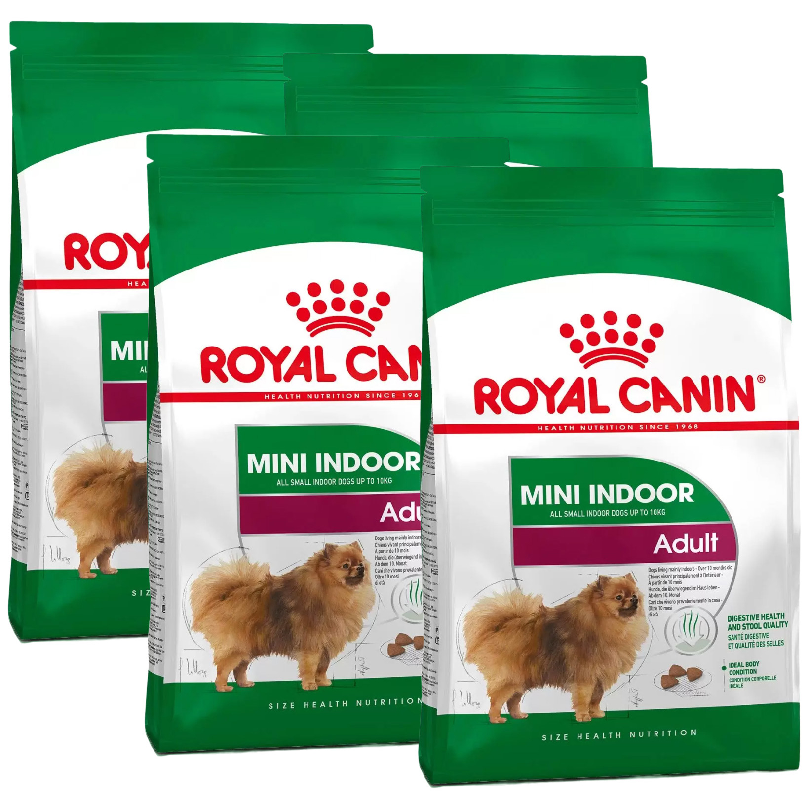 

Сухой корм для собак ROYAL CANIN MINI INDOOR LIFE ADULT для маленьких пород, 4шт по 3кг