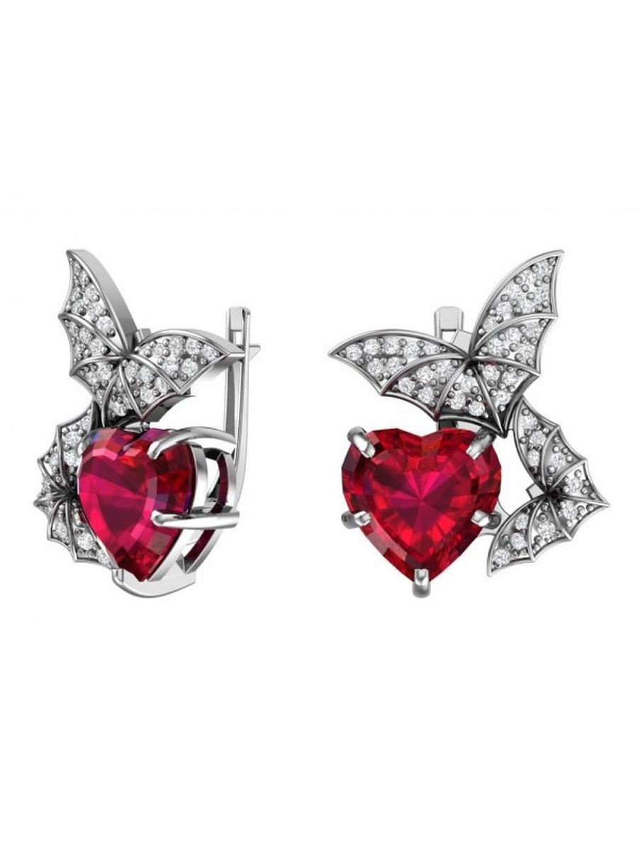 

Серьги из серебра TEO MAORI 82101091-04095, кварц искусственный/фианит, 82101091-04095