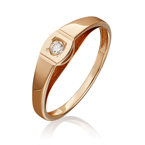 

Кольцо из золота р. 17,5 PLATINA jewelry 01-4950-00-101-1110-30, бриллиант, 01-4950-00-101-1110-30