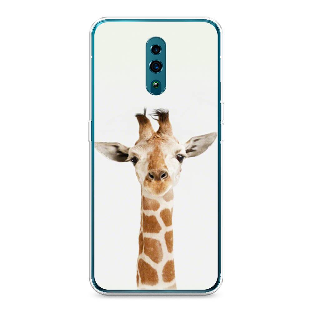 

Чехол для Oppo Reno "Любопытный жираф", Бежевый;коричневый, 250750-1