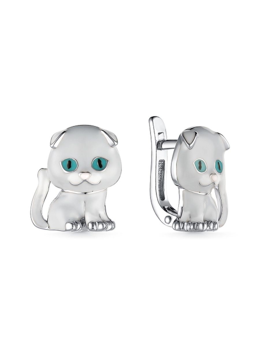 

Серьги из серебра TEO MAORI 8901022628, фианит/эмаль, 8901022628