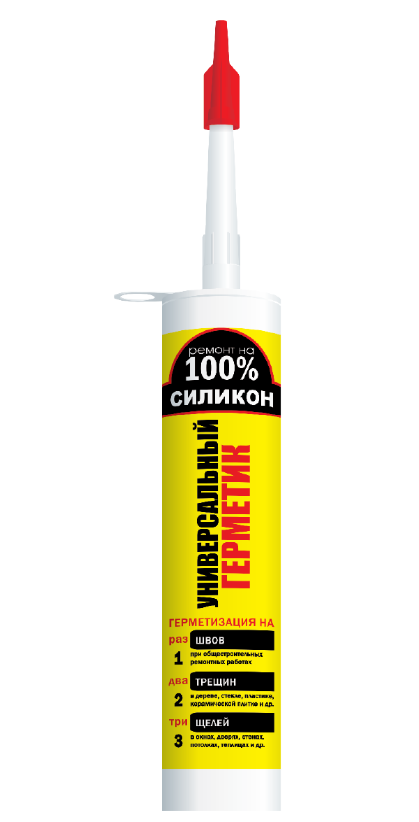 

Герметик Ремонт на 100% силиконовый, универсальный, белый, 260 мл, Ремонт на 100%-2