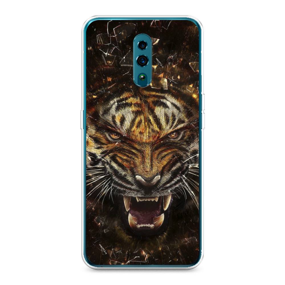 

Чехол для Oppo Reno "Тигр осколки", Оранжевый;серый;черный, 250750-1