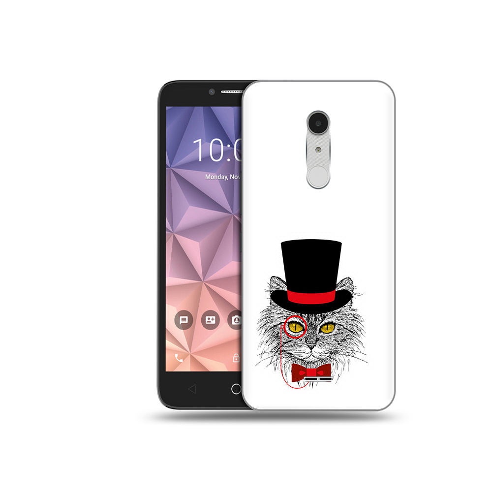 Чехол MyPads Tocco для Alcatel A3 XL кот в шляпе