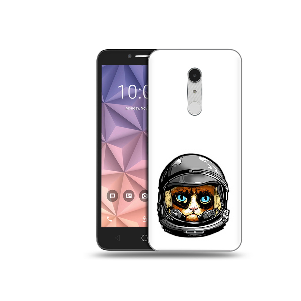 

Чехол MyPads Tocco для Alcatel A3 XL кот космонавт, Прозрачный, Tocco