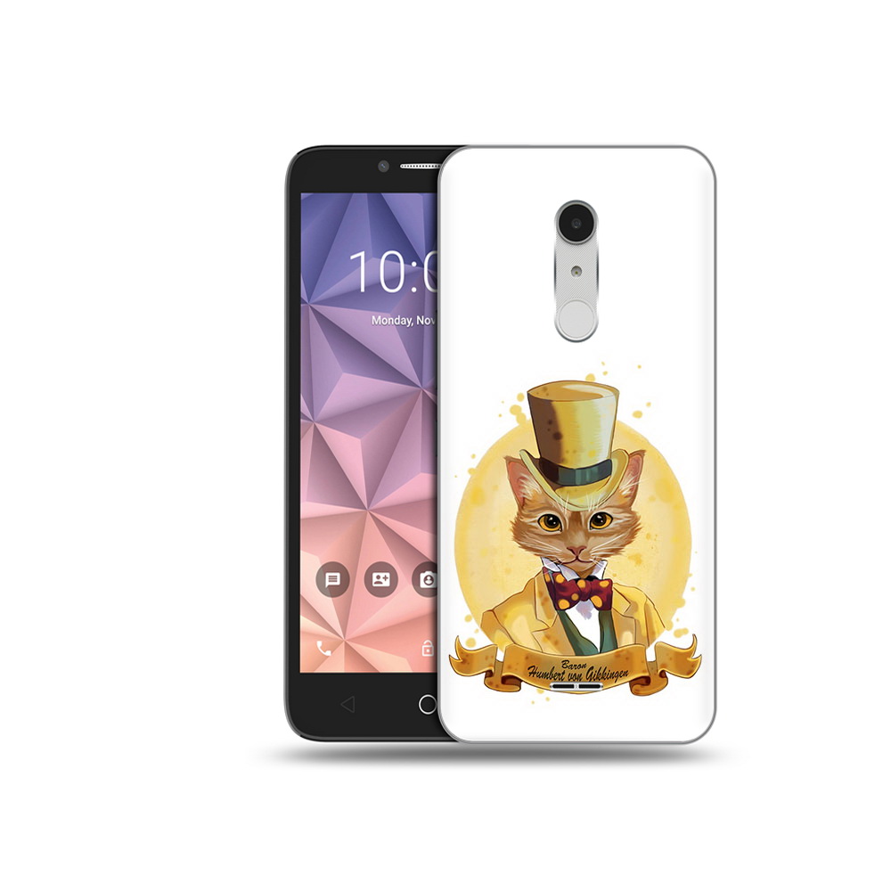 

Чехол MyPads Tocco для Alcatel A3 XL кот юрист, Прозрачный, Tocco