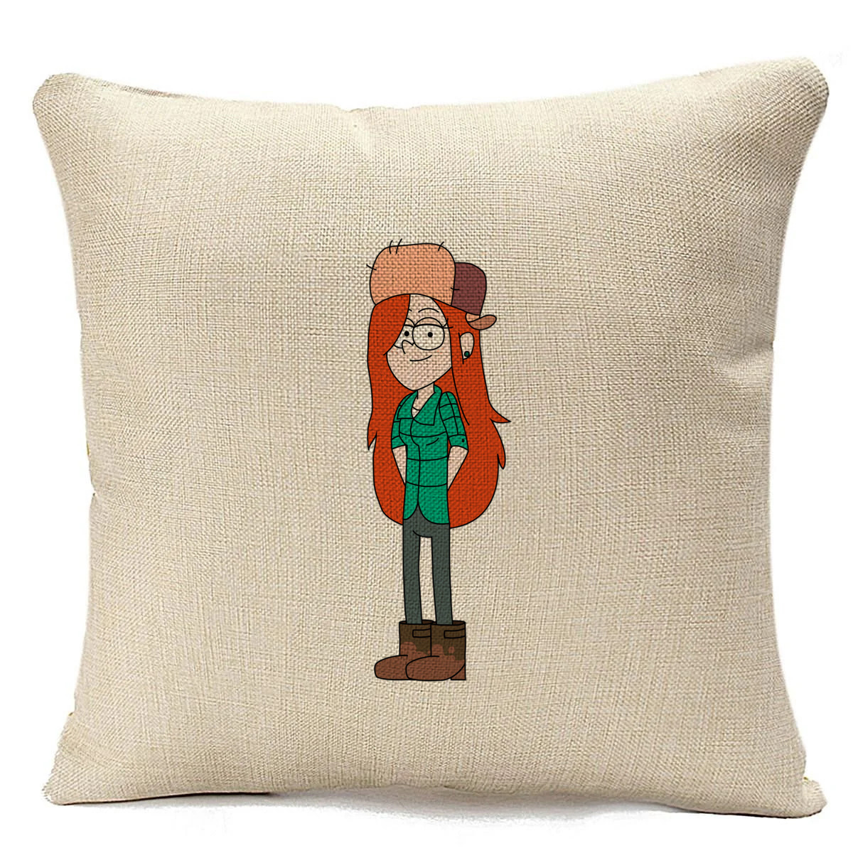 

Подушка бежевая CoolPodarok Гравити Фолз Венди Gravity falls, Бежевый