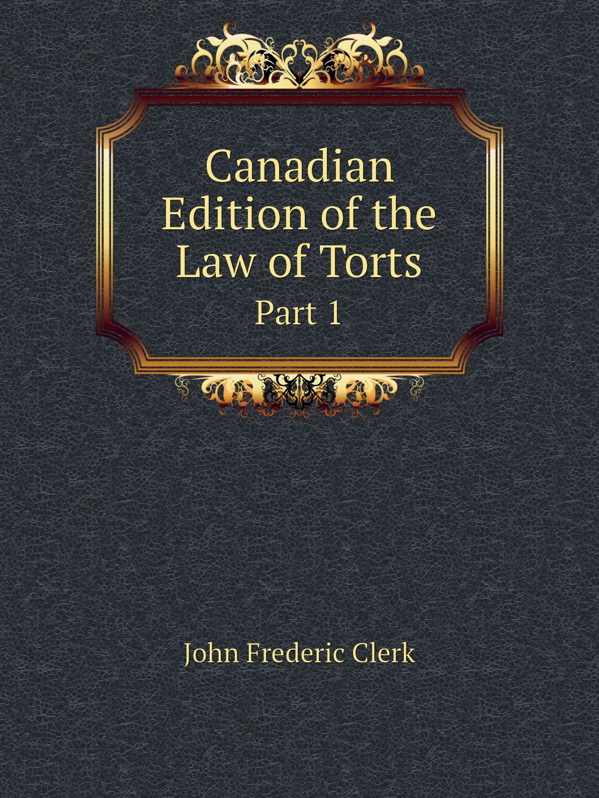 

Canadian Edition of the Law of Torts