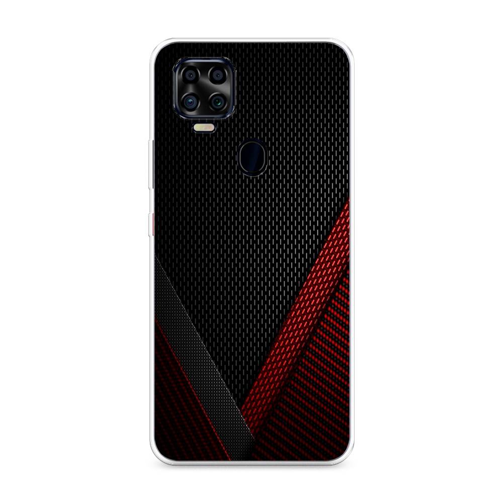 фото Силиконовый чехол "красный карбон" на zte blade v2020 4g awog