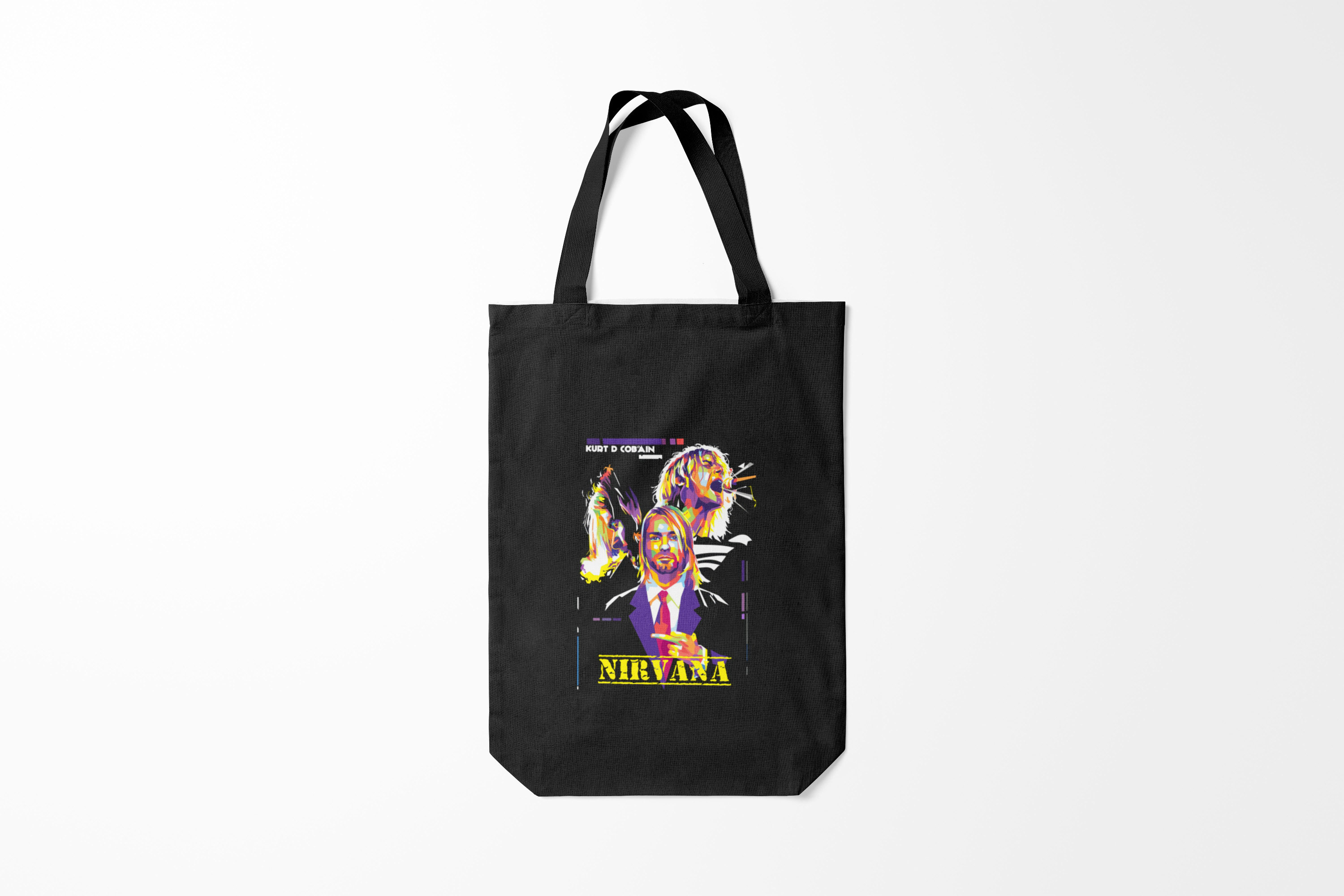 

Сумка шoппер унисекс Burnettie Nirvana Kurt Cobain, черный, Nirvana Kurt Cobain
