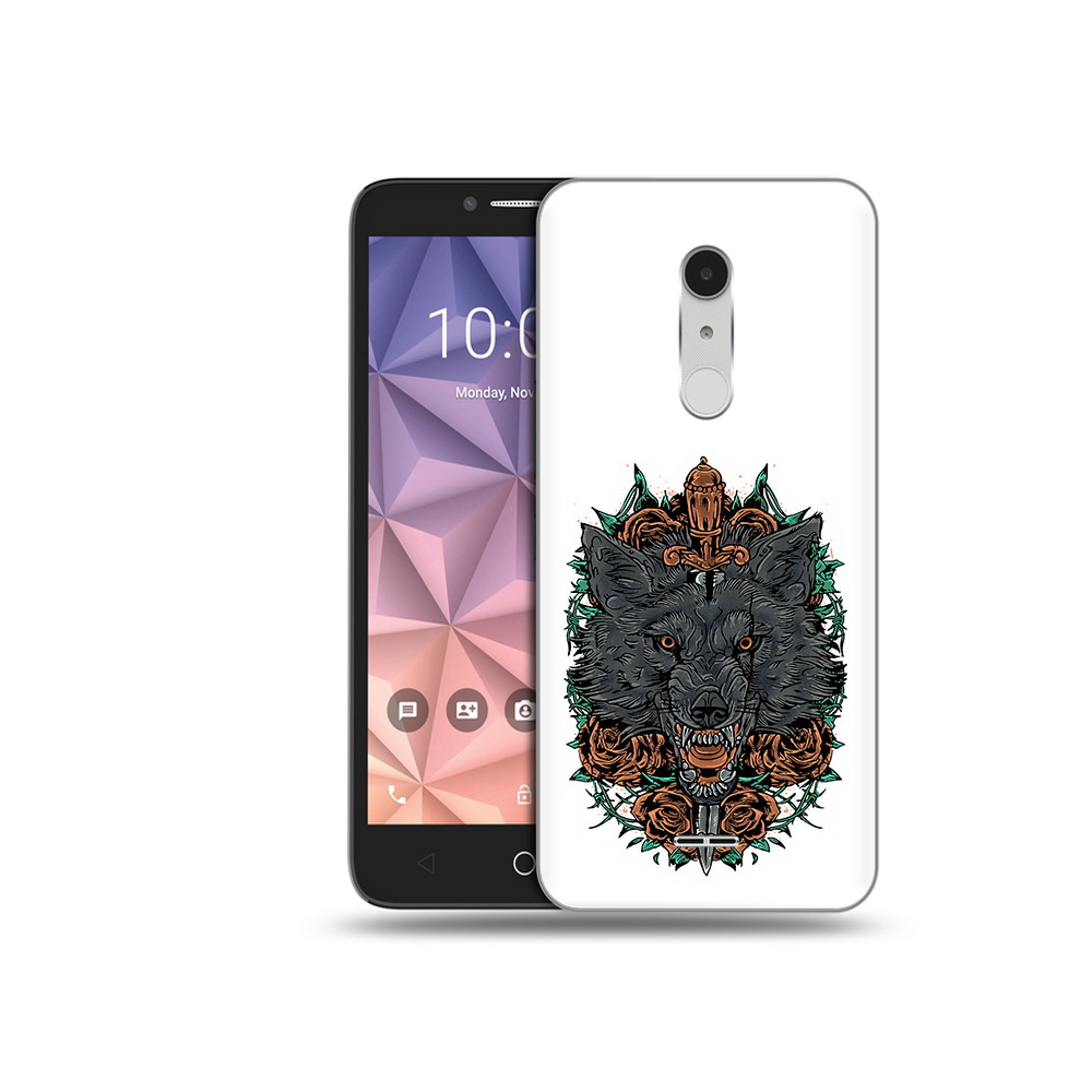 Чехол MyPads Tocco для Alcatel A3 XL красивый злой волк