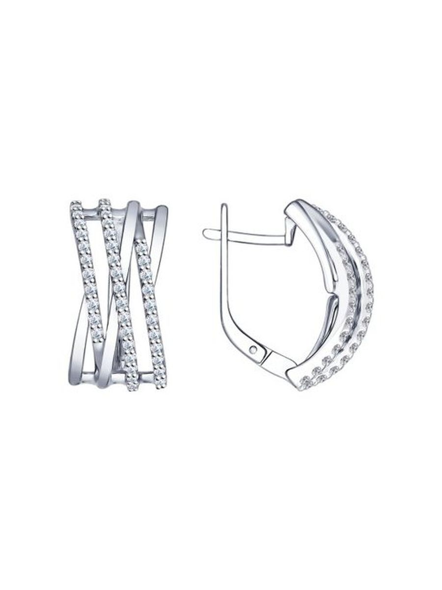 

Серьги из серебра TEO MAORI 894022241, фианит, 894022241