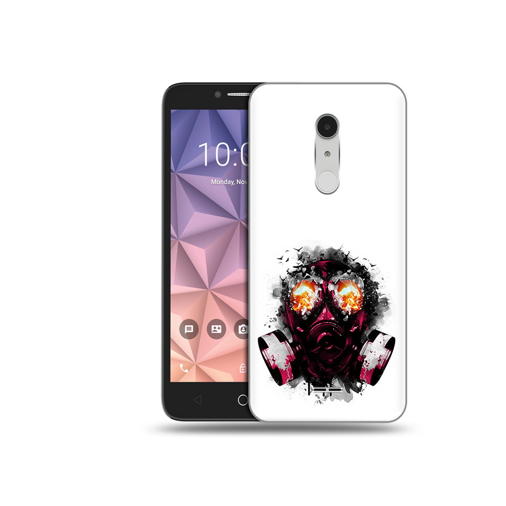 

Чехол MyPads Tocco для Alcatel A3 XL красный противогаз, Прозрачный, Tocco