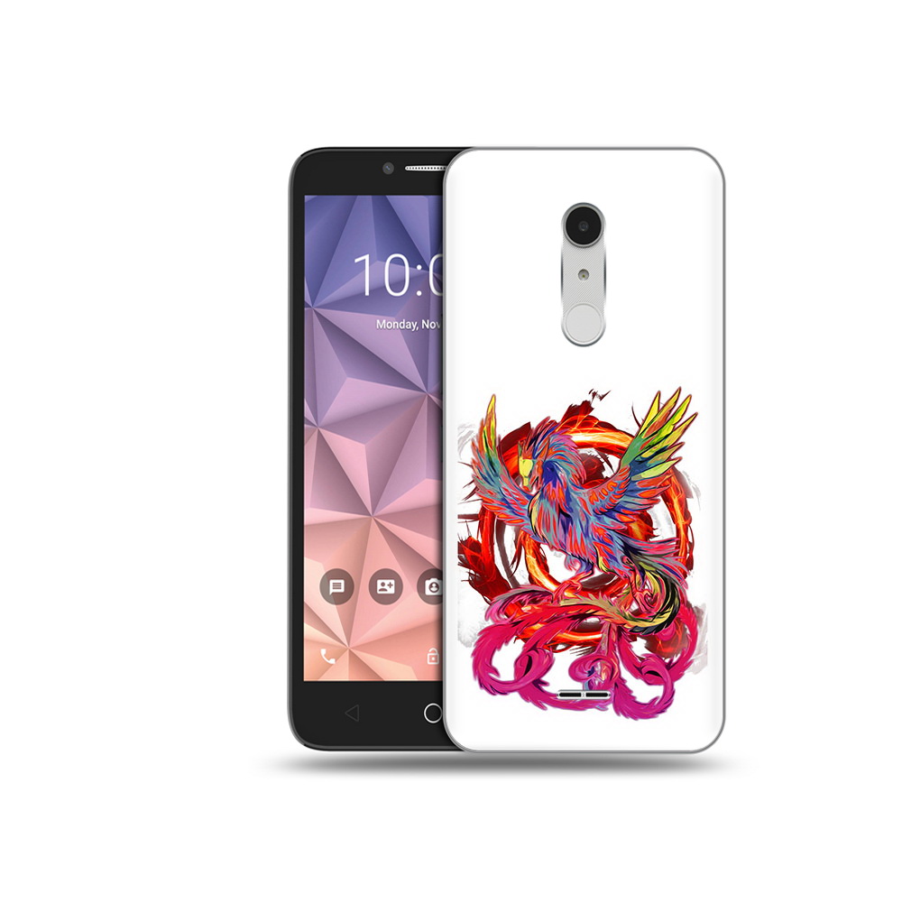 

Чехол MyPads Tocco для Alcatel A3 XL красочный феникс, Прозрачный, Tocco