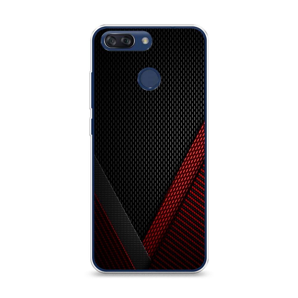 фото Силиконовый чехол "красный карбон" на zte blade v9 vita awog