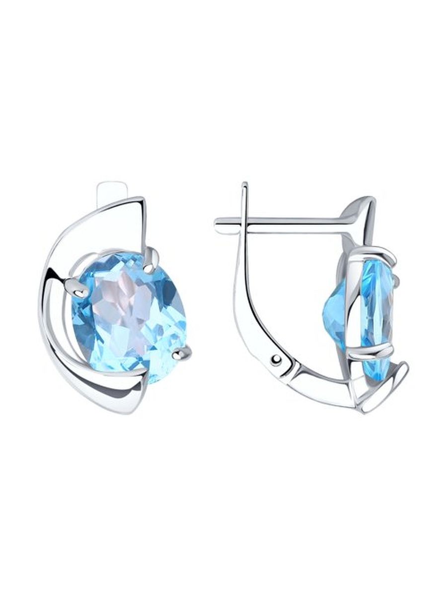 

Серьги из серебра TEO MAORI 892022332, топаз, 892022332