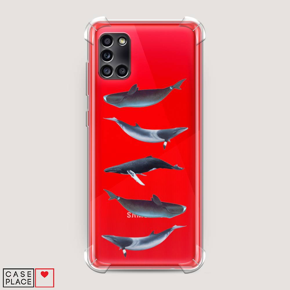 фото Противоударный силиконовый чехол "киты арт 2" на samsung galaxy a31 awog