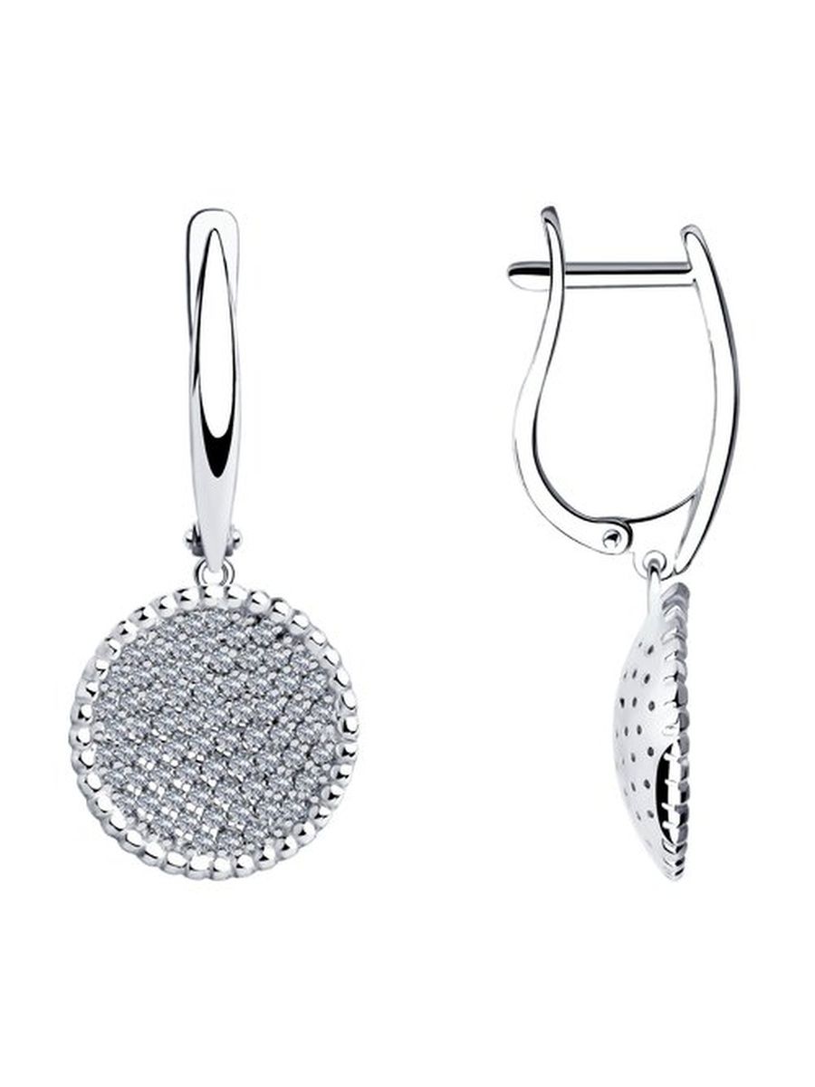 

Серьги из серебра TEO MAORI 894023543, фианит, 894023543