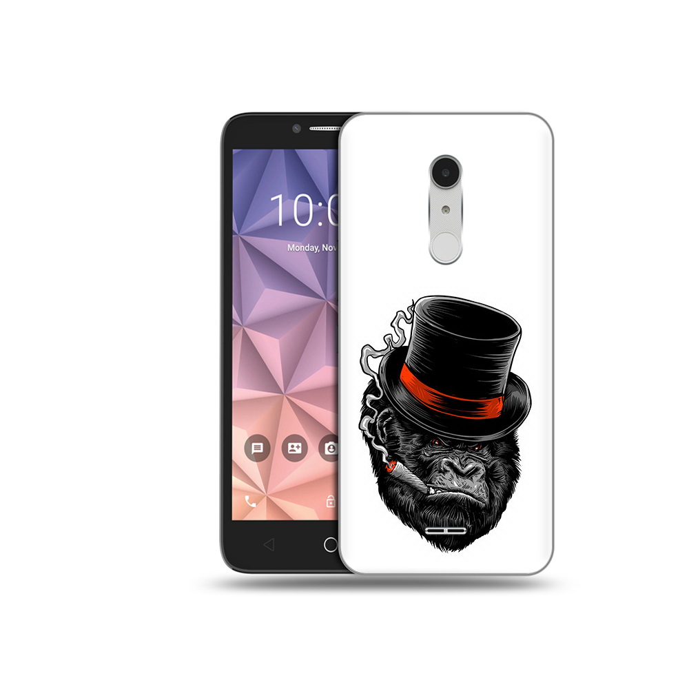 

Чехол MyPads Tocco для Alcatel A3 XL дизайнерская горилла, Прозрачный, Tocco