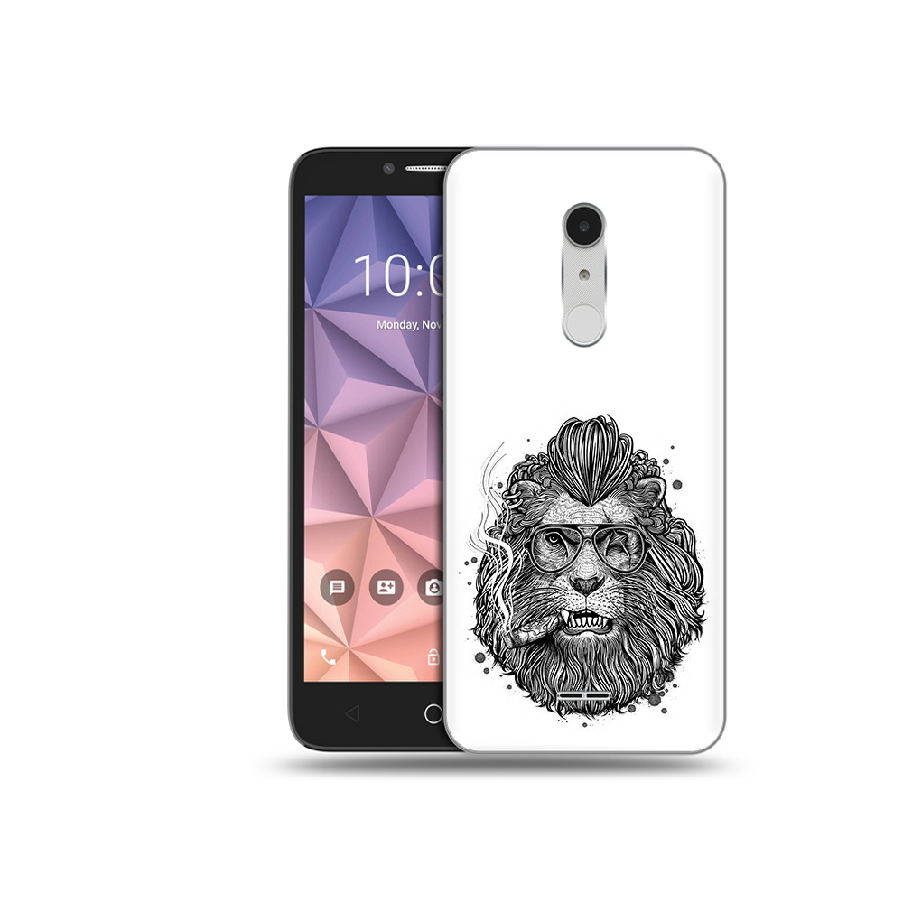 

Чехол MyPads Tocco для Alcatel A3 XL курящий лев, Прозрачный, Tocco