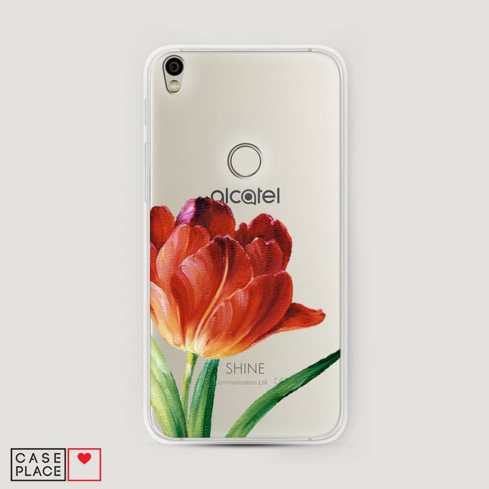 

Чехол Awog на Alcatel Shine Lite / Алкатель Shine Lite "Красный тюльпан", 170350-8
