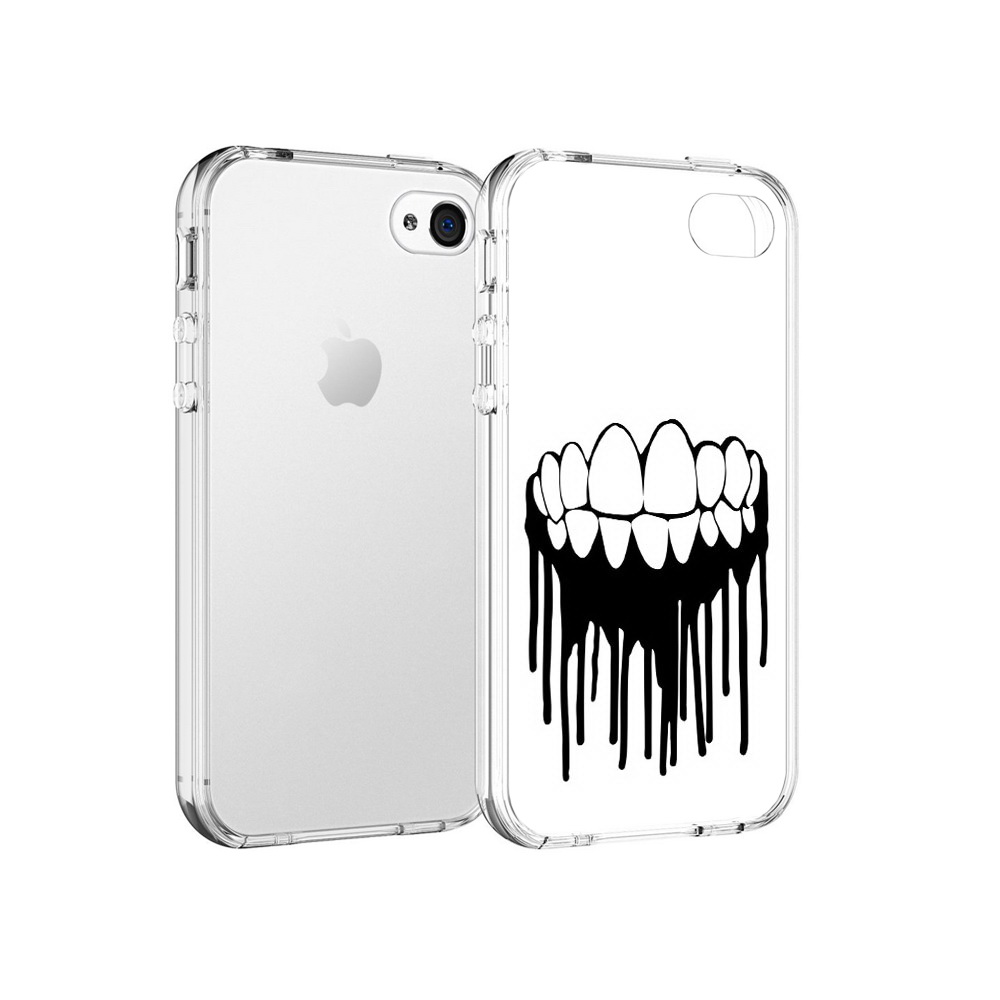 

Чехол MyPads Tocco для Apple iPhone 4 зубы, Прозрачный, Tocco