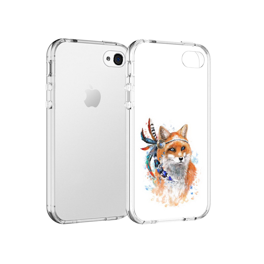 

Чехол MyPads Tocco для Apple iPhone 4 инду лиса, Прозрачный, Tocco