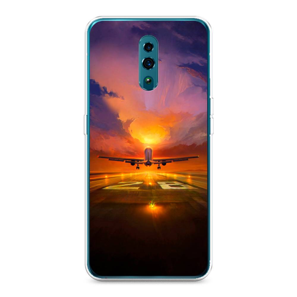 

Чехол для Oppo Reno "Самолет на посадке", Оранжевый;синий, 250750-6