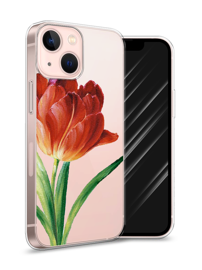 

Чехол Awog на Apple iPhone 13 mini / Айфон 13 mini "Красный тюльпан", Разноцветный, 14150-8