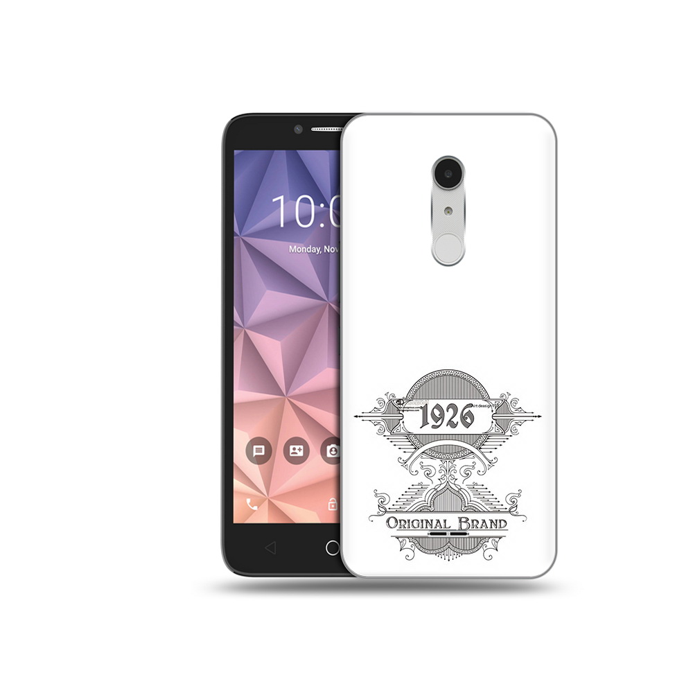 

Чехол MyPads Tocco для Alcatel A3 XL логотип черно белый, Прозрачный, Tocco