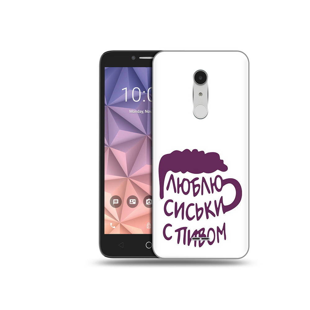 

Чехол MyPads Tocco для Alcatel A3 XL люблю пить кружка, Прозрачный, Tocco