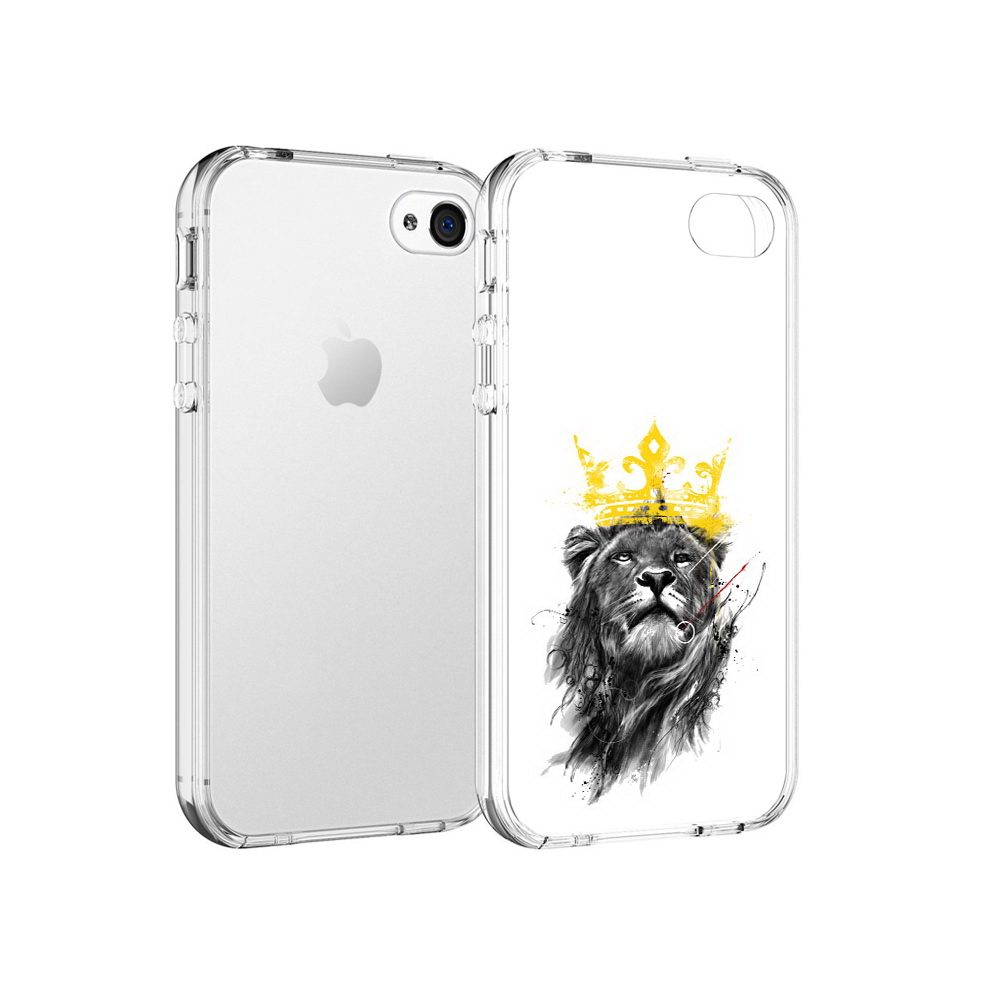

Чехол MyPads Tocco для Apple iPhone 4 король-лев, Прозрачный, Tocco