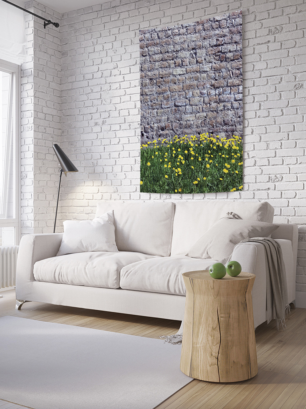 

Вертикальное фотопанно на стену JoyArty Стена с цветами 100x150 см, Стена с цветами