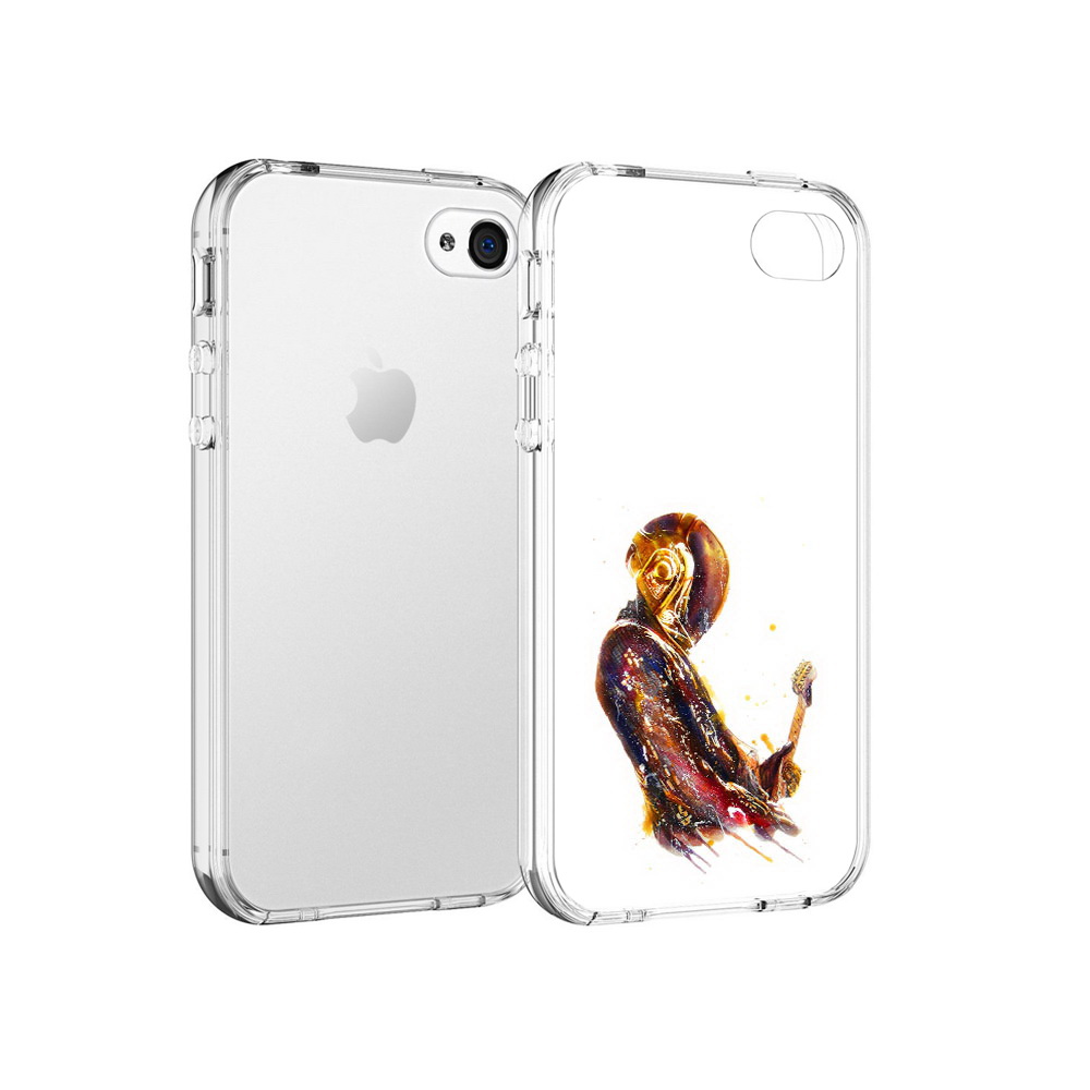 

Чехол MyPads Tocco для Apple iPhone 4 космо-музыкант, Прозрачный, Tocco
