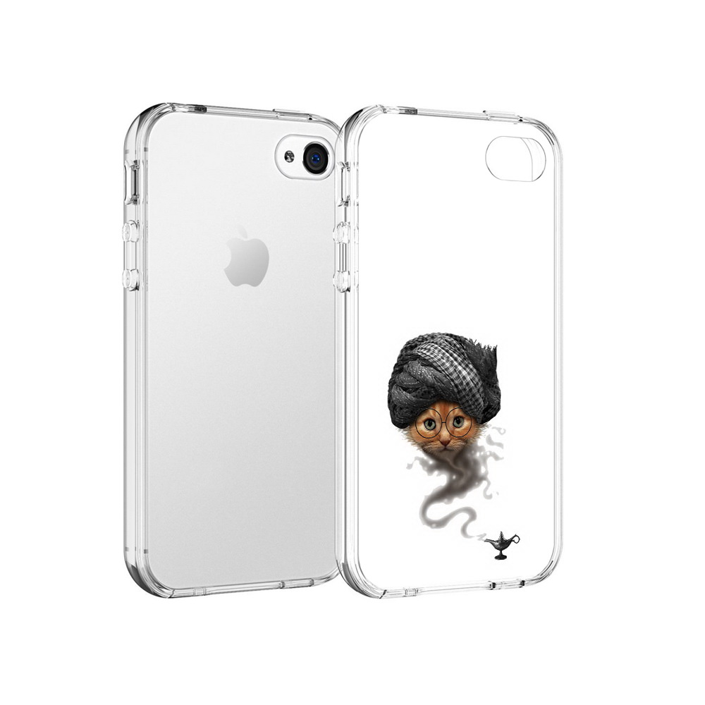 

Чехол MyPads Tocco для Apple iPhone 4 кот джин, Прозрачный, Tocco