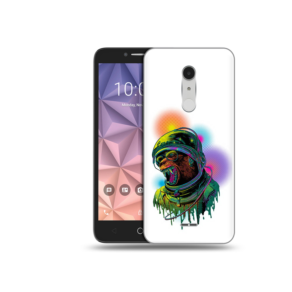 

Чехол MyPads Tocco для Alcatel A3 XL медведь космонавт, Прозрачный, Tocco
