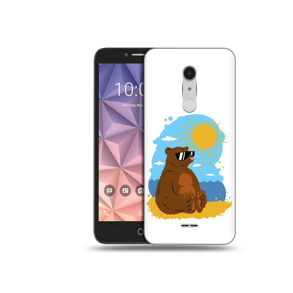 

Чехол MyPads Tocco для Alcatel A3 XL медведь на чиле, Прозрачный, Tocco