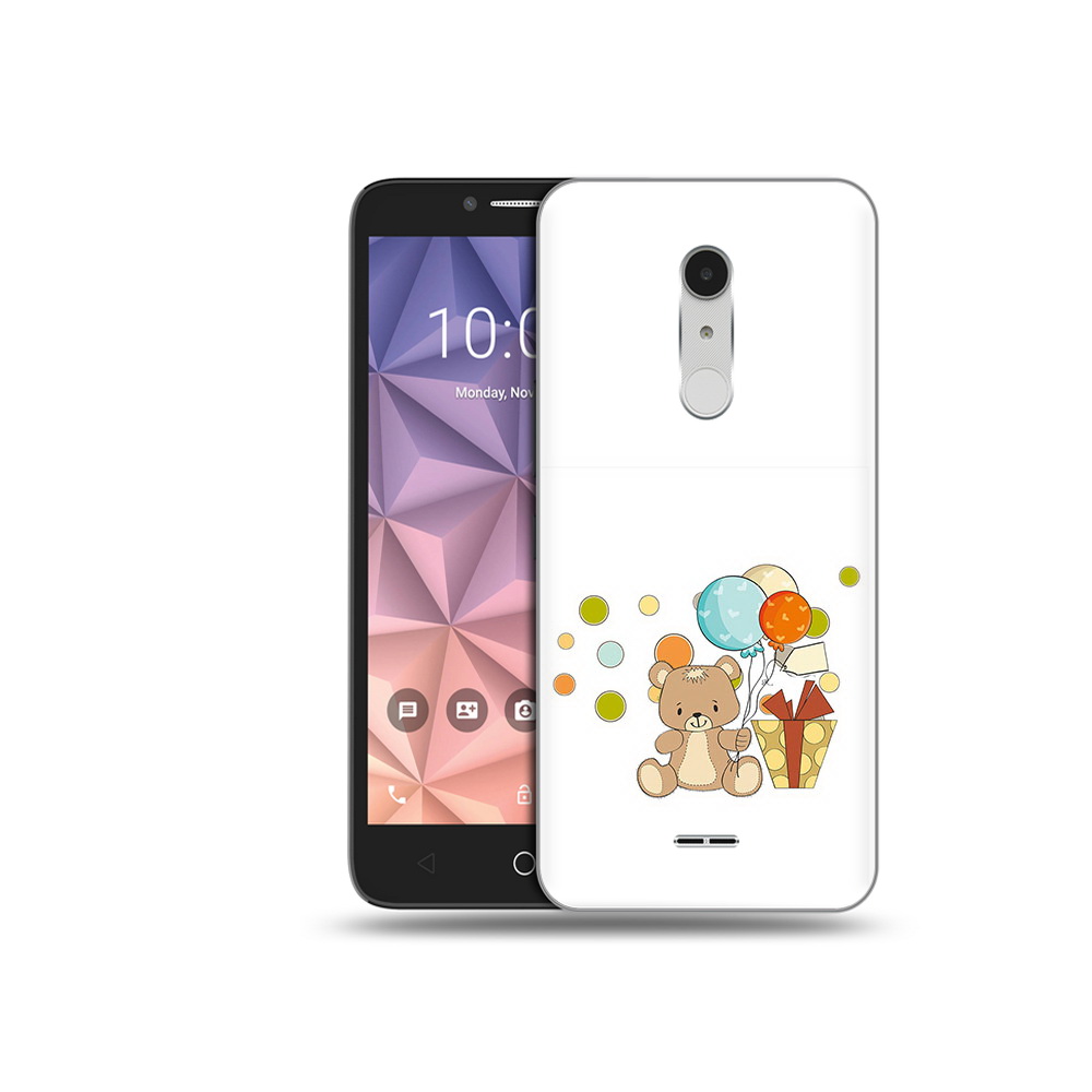 

Чехол MyPads Tocco для Alcatel A3 XL медвеженок с подарком, Прозрачный, Tocco